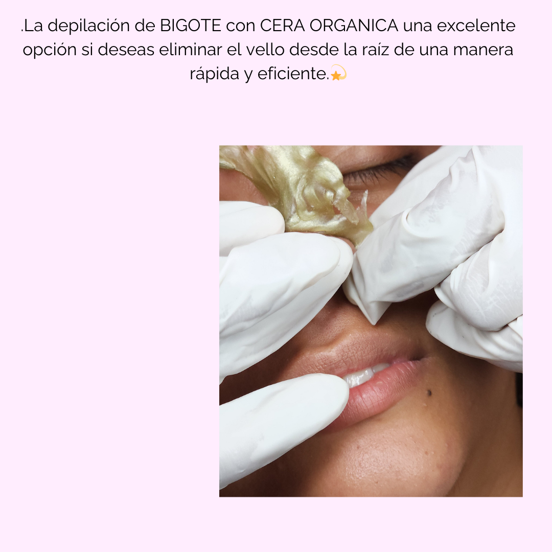 DEPILACIÓN DE BIGOTE CON CERA ORGANICA